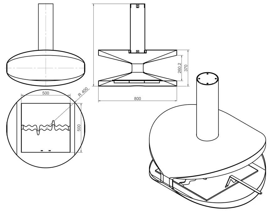 Suspended fireplace - Orbit Round