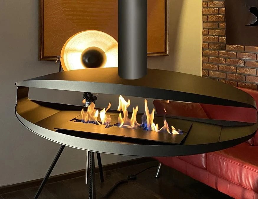 Suspended fireplace - Orbit