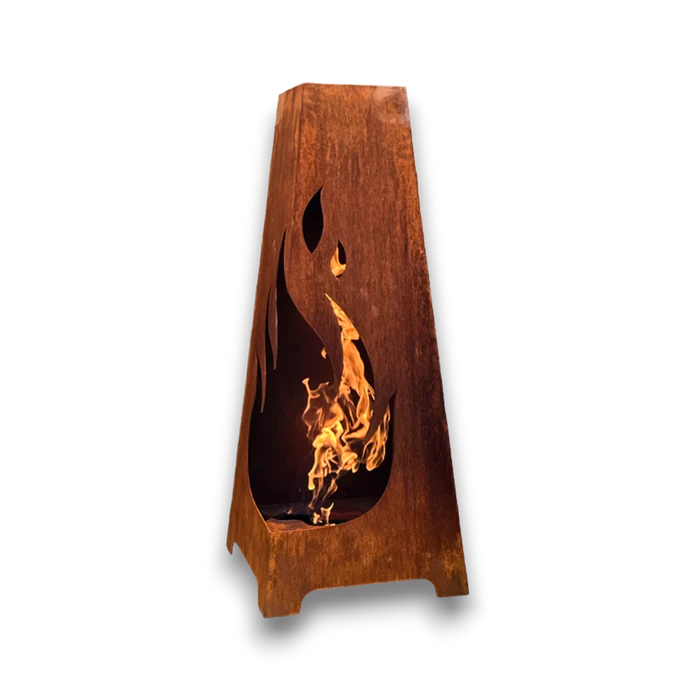 Feather Rust Bio-Ethanol Fireplace H120 cm