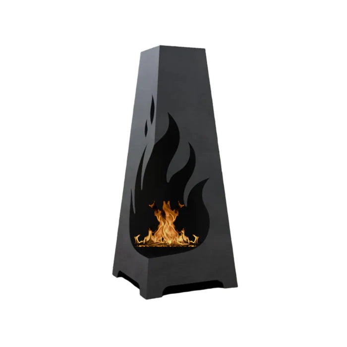 VEER Black Bio-Ethanol Fireplace H120 cm